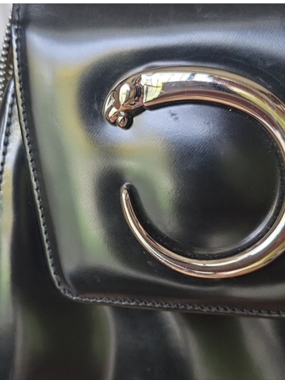 Cartier Black Leather Backpack with Gold Accent - Picture 2 of 15